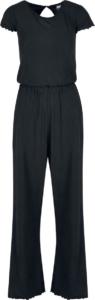 Urban Classics Rib Wide-leg Dames Jumpsuit – M Zwart