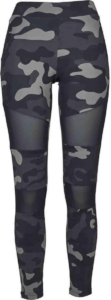 Urban Classics Camo Tech Mesh Dames Legging donkercamouflage/ L Zwart