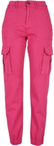 Urban Classics Cotton Twill Utility Cargobroek Taille 26 inch Roze