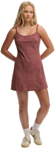 Superdry Printed Cami Mini Korte Jurk L Vrouw Bordeaux