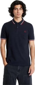 Fred Perry Twin Tipped Polo Snow Burnt Blauw
