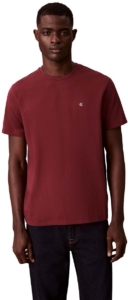 T-Shirt Ck Jeans Klassieke Monogram Ss Fashion Wear Volwassen Bruin