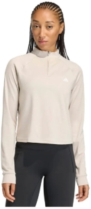 Adidas Train Essentials Minimal Branding Cover Up Sweatshirt Met Halve Rits Vrouw Wonder Alumina