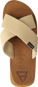 Brunotti Capu Mannu Slippers Heren Cross Flip Flops Sand Creme