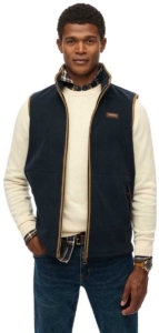 Superdry Estate bodywarmer van fleece Heren Gilets Marineblauw
