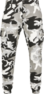 Heren Mannen Strijders Camouflage Streetwear Modern Casual Menswear – Cargo Jogging Pants Snow Camo