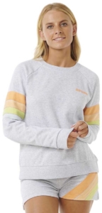 High Tide Surf Raglan Crew Light Heat Grijs