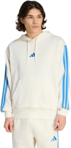 adidas Sweater Heren Essentials 3 Stripes French Terry Hoodie Blauw