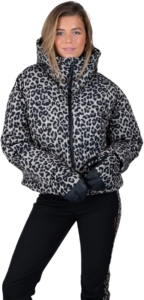 Brunotti Fiaskia-Print Dames Ski Jas Wild Thing Fungi Beige