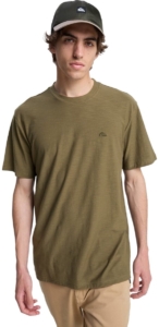 Quiksilver Slub Roundneck Heren T-shirt Eqykt04391-cre0 Kleur Groen