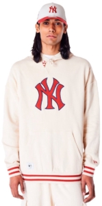New Era Mlb Rib Infill New York Yankees Hoodie L Man Beige