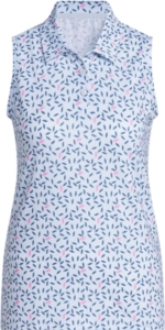 Adidas Ultimate365 Printed Climacool Dames Mouwloze Polo Lichtblauw Clay