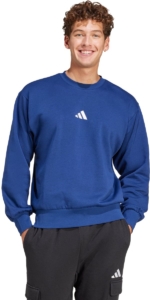 Adidas Sportswear Essentials Feelcozy Fleece Sweatshirt Heren Blauw