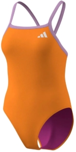 Adidas Thin Straps V-back Zwemkleding Vrouw Pure Tangerine / Bliss Lilac