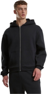 Urban Classics Fluffy Vest met capuchon 4XL Zwart