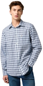 Wrangler 1 Pocket Regular Fit Overhemd Met Lange Mouwen S Man Cerulean