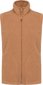 Kariban Bodywarmer van microfleece heren K913 Heather Camel