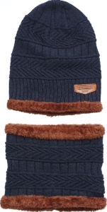 Muts met Sjaal Muts Beanie Unisex One Blauw