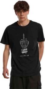 Mister Tee Skull Hand F*ck It Heren Tshirt 3XL Zwart