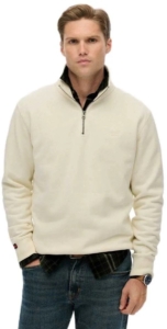 Superdry Essential Logo Halve Rits Heren Truien Wit