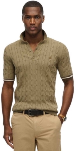 Superdry Poloshirt Knitted Texture S S Polo M1110441a Artichoke Mannen Groen