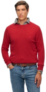 Superdry Essentials Katoenen Trui Heren Sweaters Rood