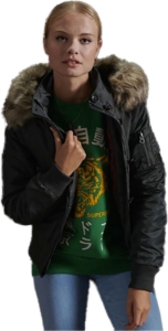 Superdry Nylon Flight Bomber Jas XS Vrouw Groen