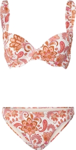 Brunotti Stefanie-Paisley Bikini Set Snow Bralette Bikini Set Regular Coverage 38D Wit