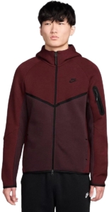 Nike tech fleece full-zip hoodie in de kleur . Rood