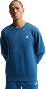 NIKE club men’ fleece crew Sweater heren Blauw
