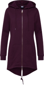 Urban Classics Sweat Parka Vest met capuchon M Rood