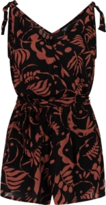 Protest PRTBluet Playsuit Dames Mouwloos V hals Normale pasvorm Bruin