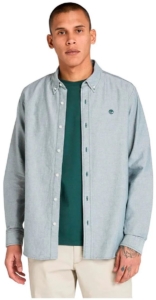 Timberland Oxford Striped Overhemd Met Lange Mouwen XL Man Groen