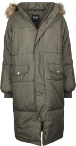 Urban Classics Jas Ladies Faux Fur Jacket Tb2382 Dark Dames Groen