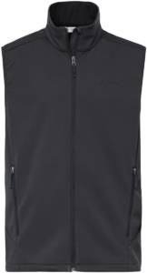 VAUDE Everhike softshell vest functioneel vest heren outdoor sportvest winddicht softshell zonder capuchon regular pasvorm Zwart