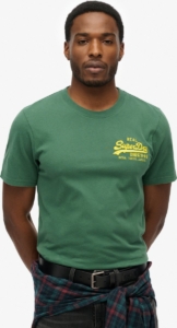 Superdry VL EMBROIDERED RELAXED TEE Heren T-shirt Groen