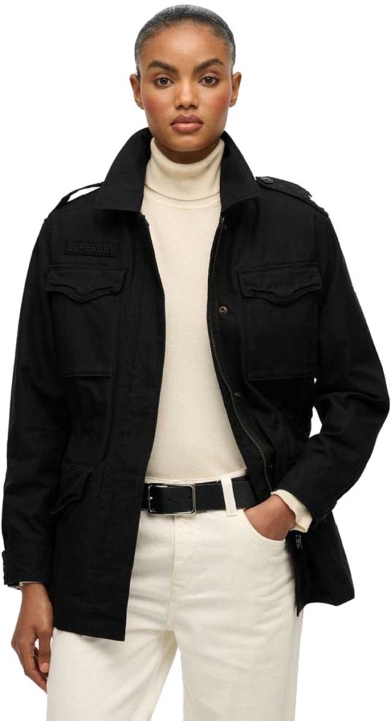 Superdry Embellished Jas XL Vrouw Zwart