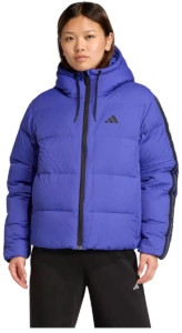 Adidas Essentials Climawarm 3 Stripes Puffer Donzen Jas L Vrouw Blauw