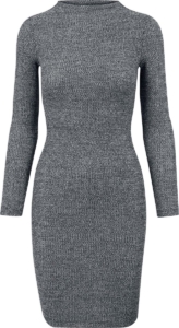 Urban Classics Rib Dames Korte jurk houtskool XS Grijs