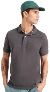 Superdry Classic Vintage Destroy Korte Mouw Poloshirt S Man Iron Gate