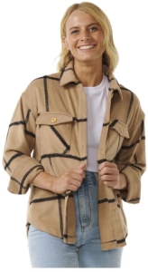Rip Curl The Search Flannel Overhemd Met Lange Mouwen S Vrouw Beige