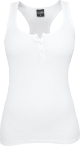 Urban Classics Button Dames Top – XS Wit
