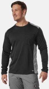 Dickies Longsleeve L/S Performance Temp IQ365 Tee Knit -M Zwart