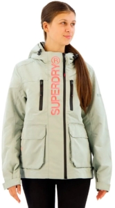 Superdry Ultimate Tech Windbreaker met Capuchon Dames Grijs