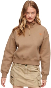 Superdry Geborduurde kraagloze Vintage Logo top Dames Truien Bruin