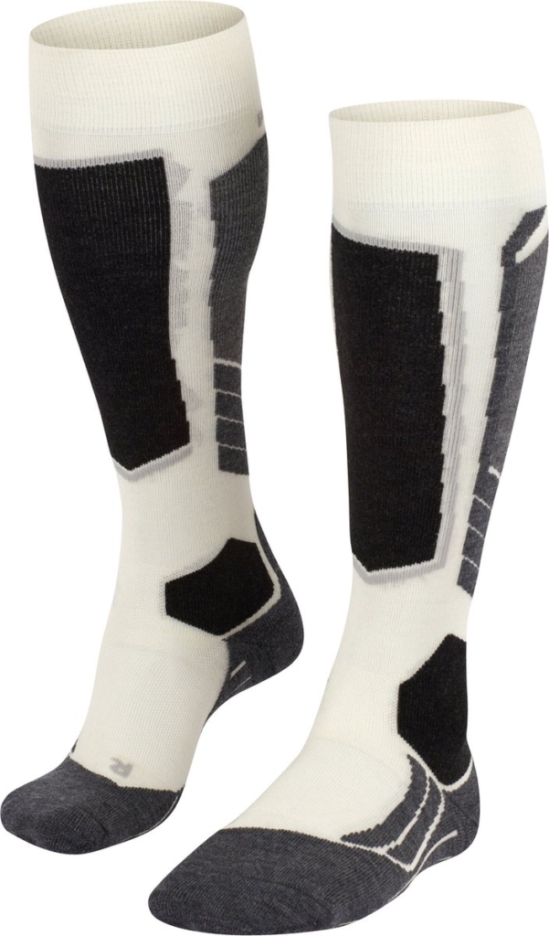 FALKE SK2 Wool warm dik wol functioneel materiaal skisokken dames Wit