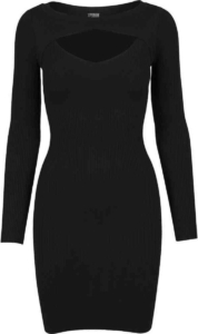Urban Classics Cut Out Dames Mini-jurk – S Zwart