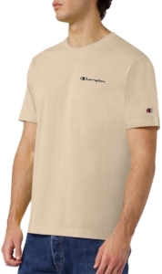 Champion Logo Icons SS Shirt Heren Beige