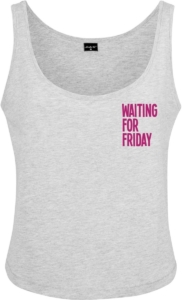 Mister Tee Ladies Waiting For Friday Box Tank heather Mouwloze top XL Grijs
