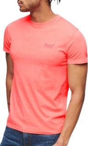 Superdry ESSENTIAL LOGO EMB NEON TEE Heren T-shirt Roze